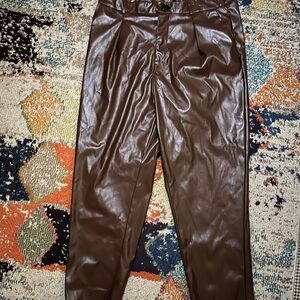 Women’s Brown Leather Pants